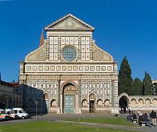 La facciata della Basilica di Santa Maria Novella, Firenze.