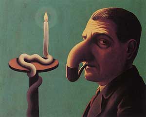 Ren Magritte, Il lume filosofico, 1936. Collezione privata