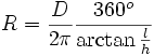 R = frac frac{arctan{frac}}