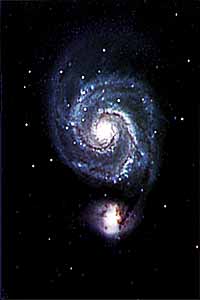 Whirlpool Galaxy (M51) in Canes Venatici. Immagine by Jack Newton
