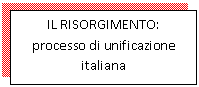 Text Box: IL RISORGIMENTO: processo di unificazione italiana