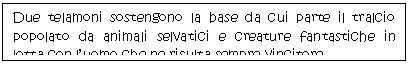 Text Box: Due telamoni sostengono la base da cui parte il tralcio popolato da animali selvatici e creature fantastiche in lotta con l'uomo che ne risulta sempre vincitore.