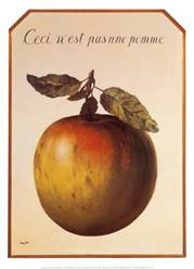 Ceci n'Est Pas une Pomme Art Print by Rene Magritte