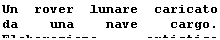 Text Box: Un rover lunare caricato da una nave cargo. Elaborazione artistica (NASA).