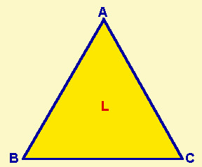 sezione del diagramma ternario con sola fase liquida