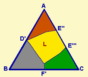 sezione del diagramma ternario con tre fasi solide