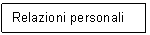 Text Box: Relazioni personali