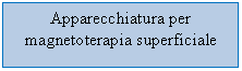 Text Box: Apparecchiatura per magnetoterapia superficiale