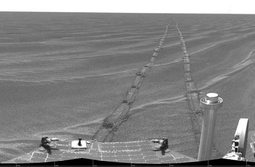 Opportunity view near Volstok Crater
