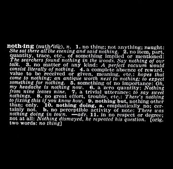 Joseph Kosuth, Art as Idea: Nothing, 1968