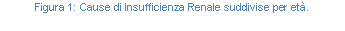 Text Box: Figura 133: Cause di Insufficienza Renale suddivise per et.