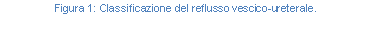 Text Box: Figura 138: Classificazione del reflusso vescico-ureterale.
