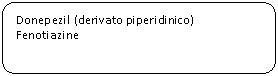 Rounded Rectangle: Donepezil (derivato piperidinico) 
Fenotiazine
