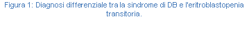 Text Box: Figura 107: Diagnosi differenziale tra la sindrome di DB e l'eritroblastopenia transitoria.