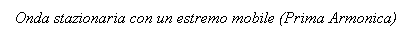 Text Box: Onda stazionaria con un estremo mobile (Prima Armonica)