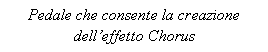 Text Box: Pedale che consente la creazione dell'effetto Chorus